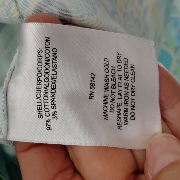 London Times Cecilia shift dress turquoise yellow tile print size 10 sleeveless - Picture 5 of 7